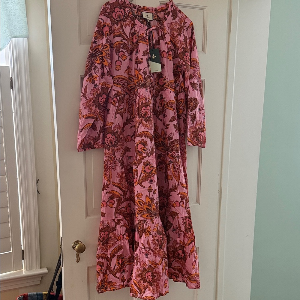 Tuckernuck Pink and Orange Floral caftan